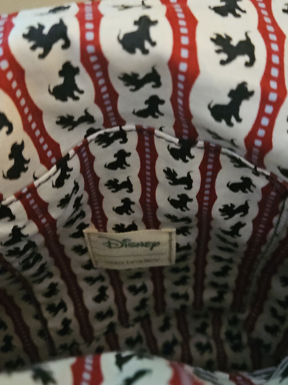 Disney Vera Bradley Quilted Black Floral Backpack Tote with 101 Dalmation  Print - Picture 8 of 14